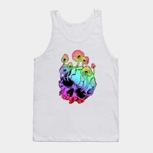 Overgrown skull. Mushrooms. Death - Life Tank Top